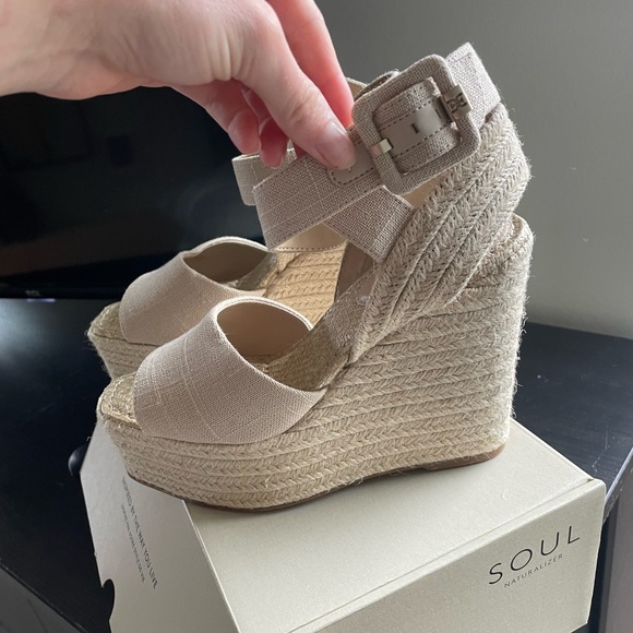 NWT Sam Edelman Vada Espadrille Platform Wedge Sandal Heels - Picture 7 of 11